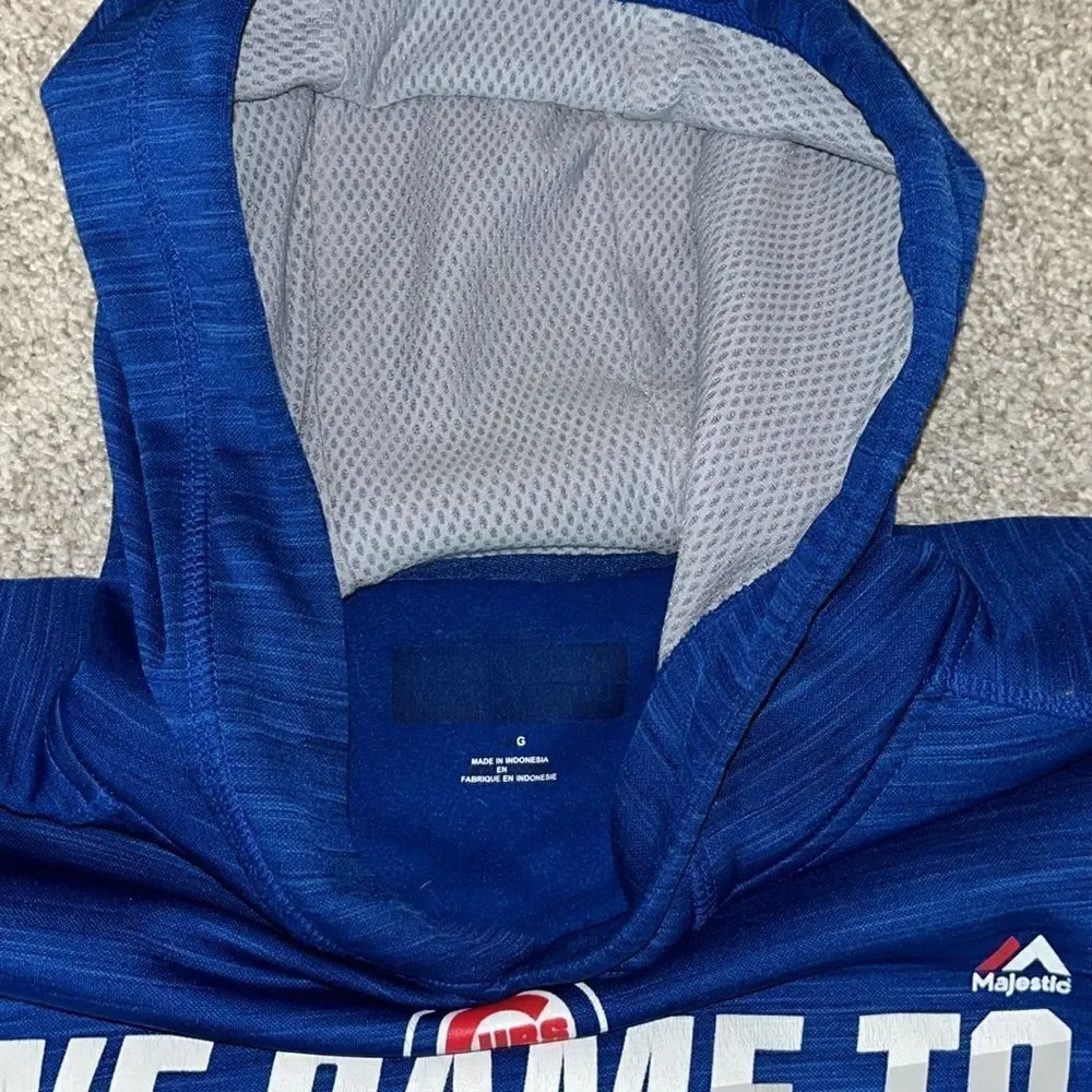 Chicago Cubs Cubbies Wrigley Field 2018 blue  playoffs hooded hoodie sweatshirt